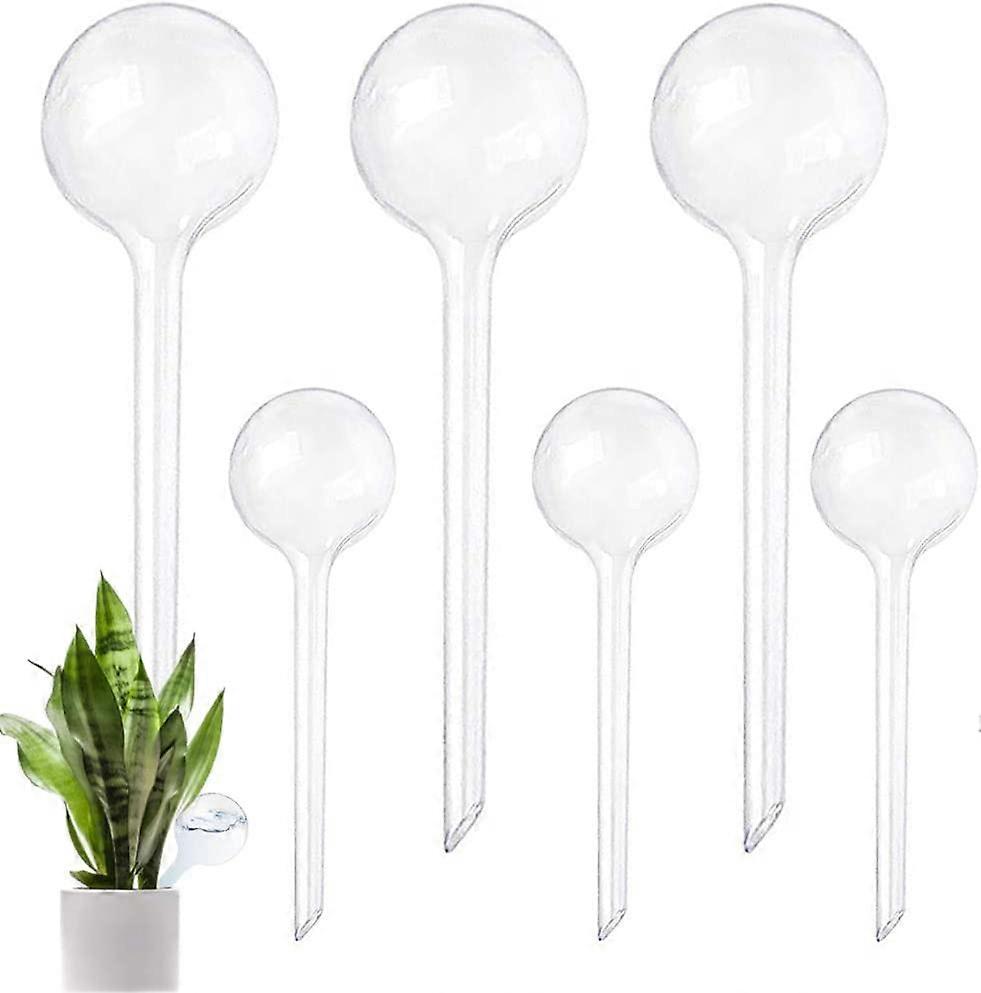 6PCS Clear Plant Watering Bulbs,Automatic Watering Globes,Plastic Self Watering