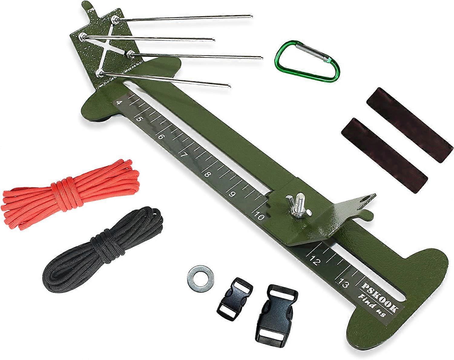 2-in-1 Paracord Jig Kit Einstellbare Länge Armband Maker Kit DIY Bastelwerkzeuge 4" bis 13", Dunkelgrün