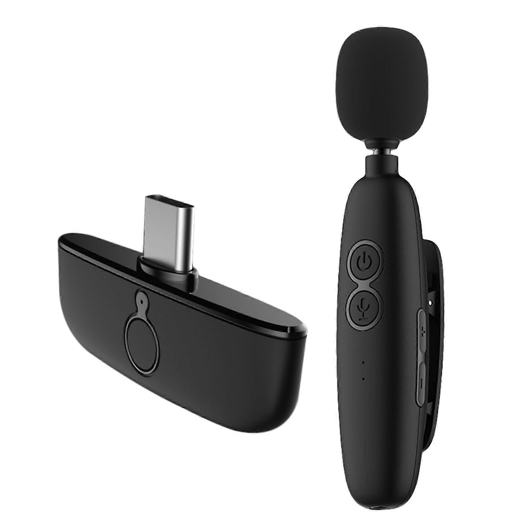 2.4GHz Wireless Lavalier Microphone Type-C Interface Microphone for Live Stream Vlogger