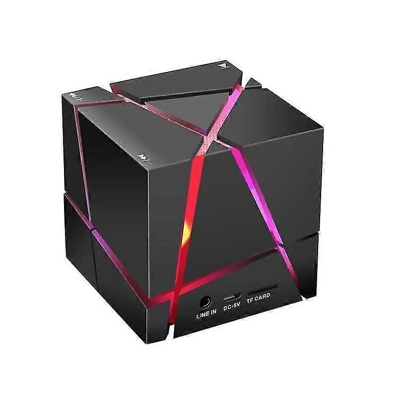 Bluetooth Speaker Creative Rubik's Cube Lights Mini Wireless Card Audio Gift