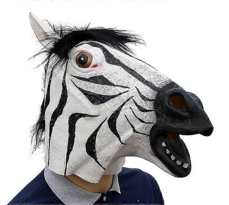 Halloween Maschera Carnevale Mascherato Animale Copricapo Zebra