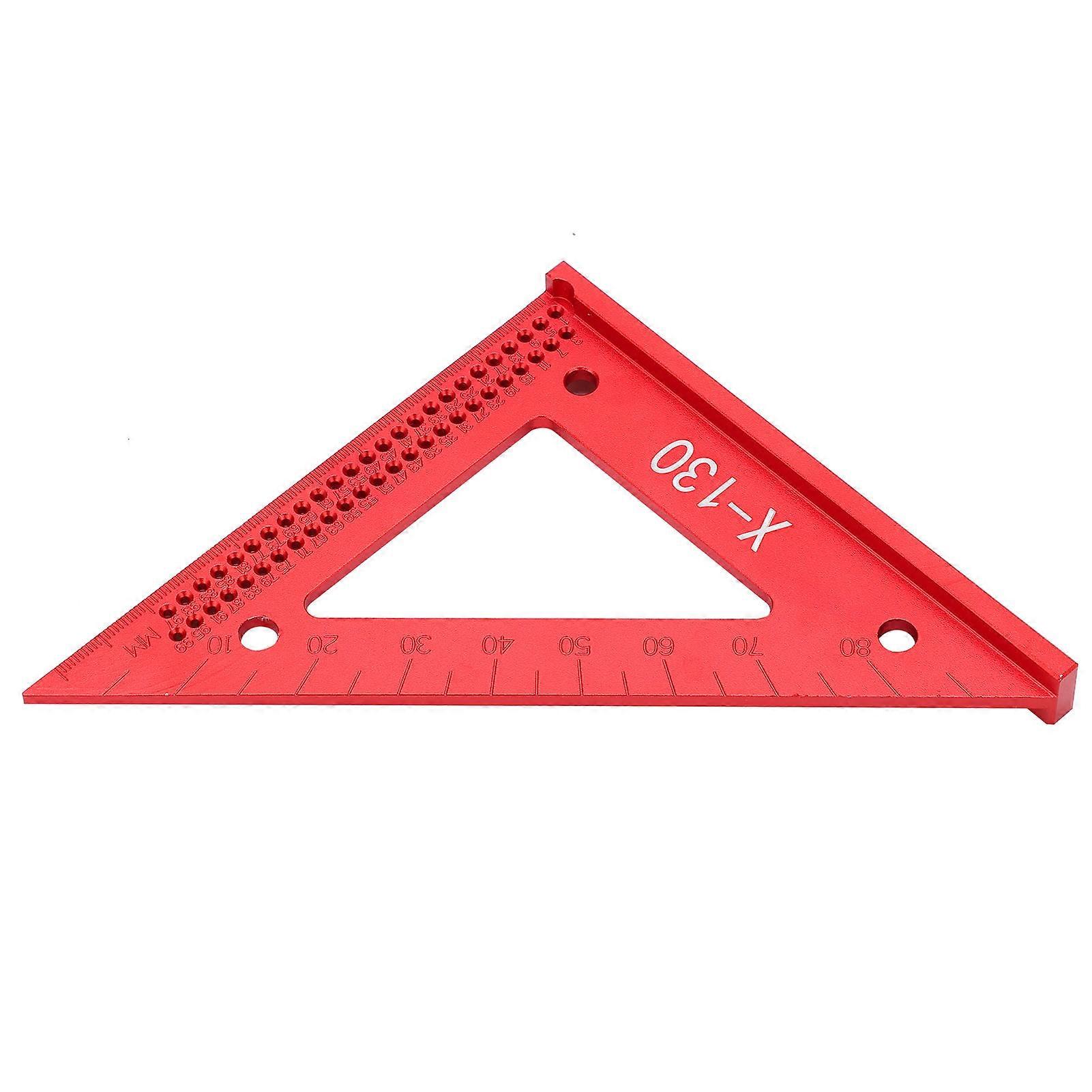 Scribing Triangular Ruler Aluminum Alloy 45/90 Hole Measuring Hand Woodworking Tool