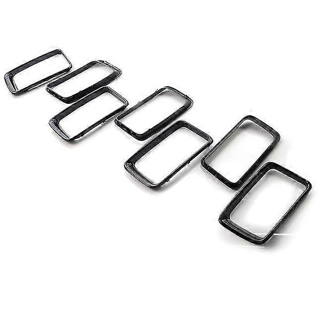 7 Pieces  front grille grill kit inserted ring replacement  cherokee 2014 2015 2016 easy installation, no drilling required