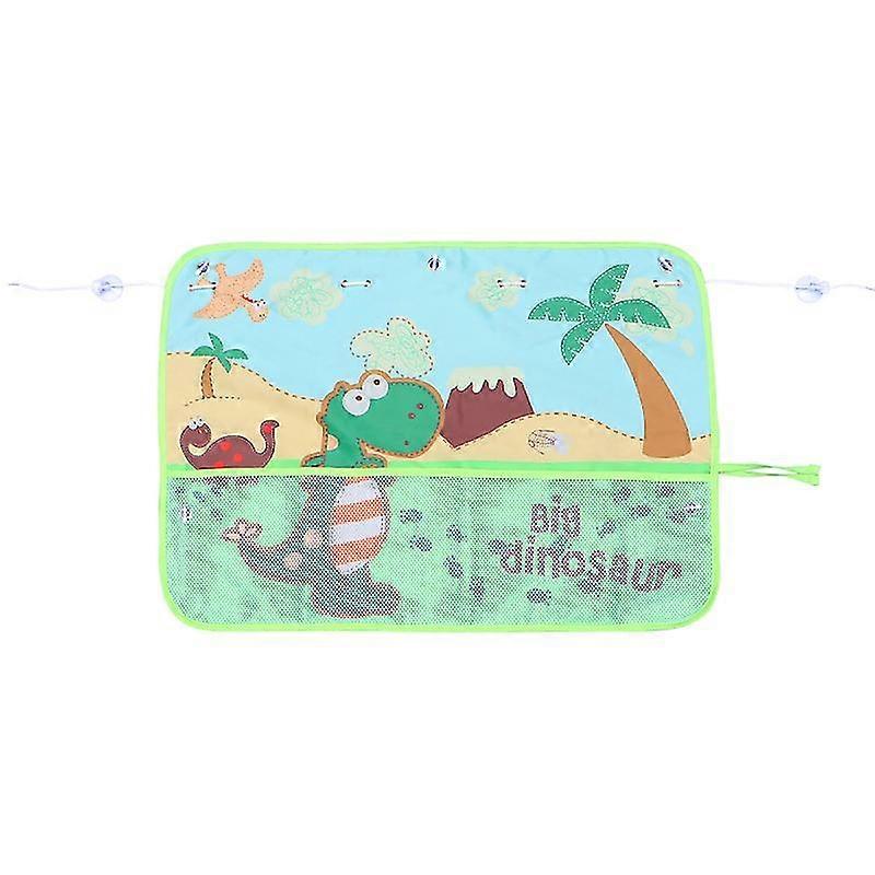 cartoon dinosaur car curtain side window sunshade summer car sun visor with net bag