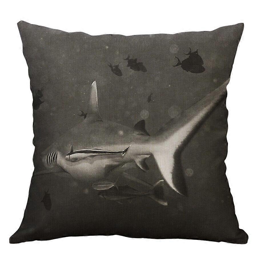 シャークプリントホーム装飾スロー枕カバーソファウエストクッションカバーデザイン1455jpjcjh