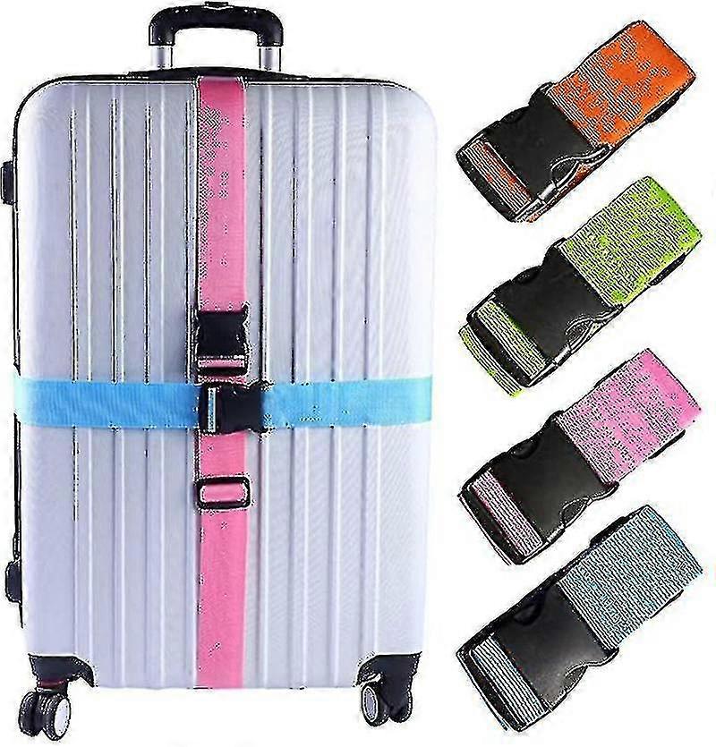 4-pack 74" X 2" Bagagebälte Resväska Breddjusterbart Packbälte Resetillbehör