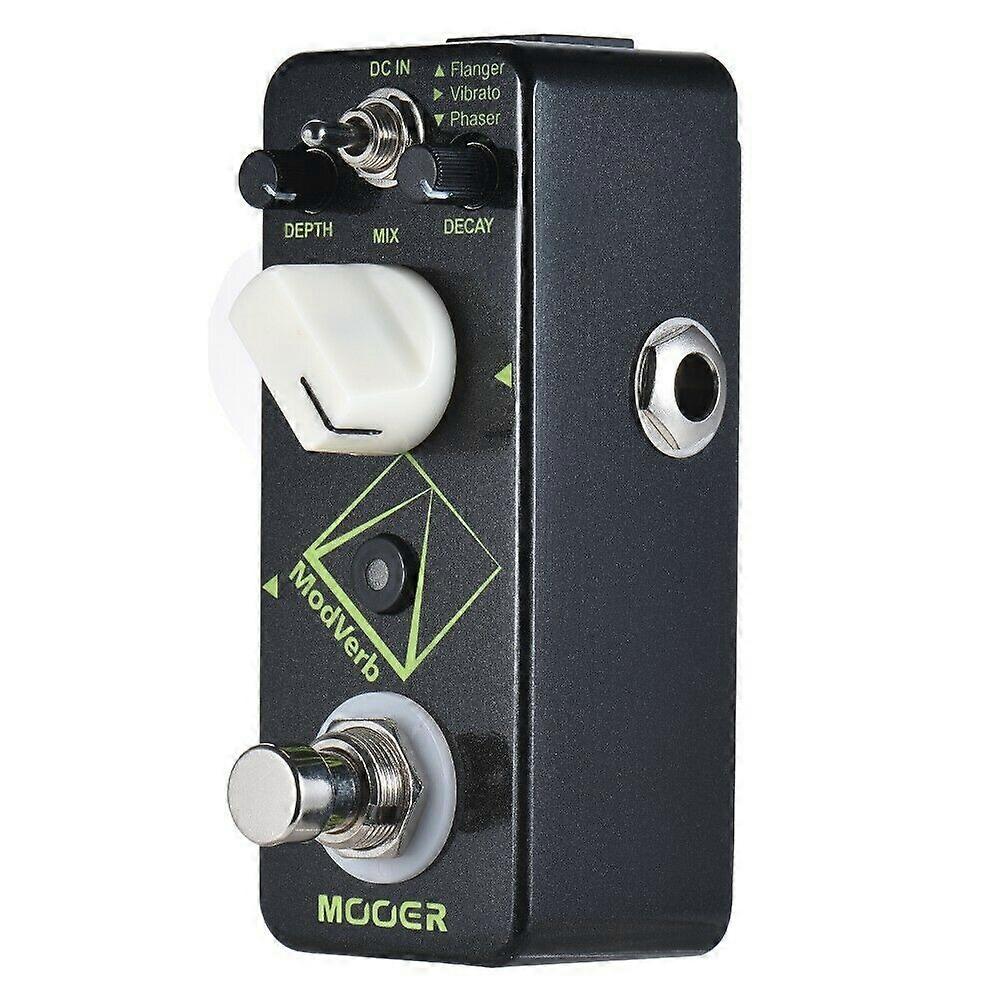Mooer Flanger Vibrato Phaser Gitarr Effekt Pedal Modverb Reverb Modulering Elbas Pedal för gitarr Delar Tillbehör