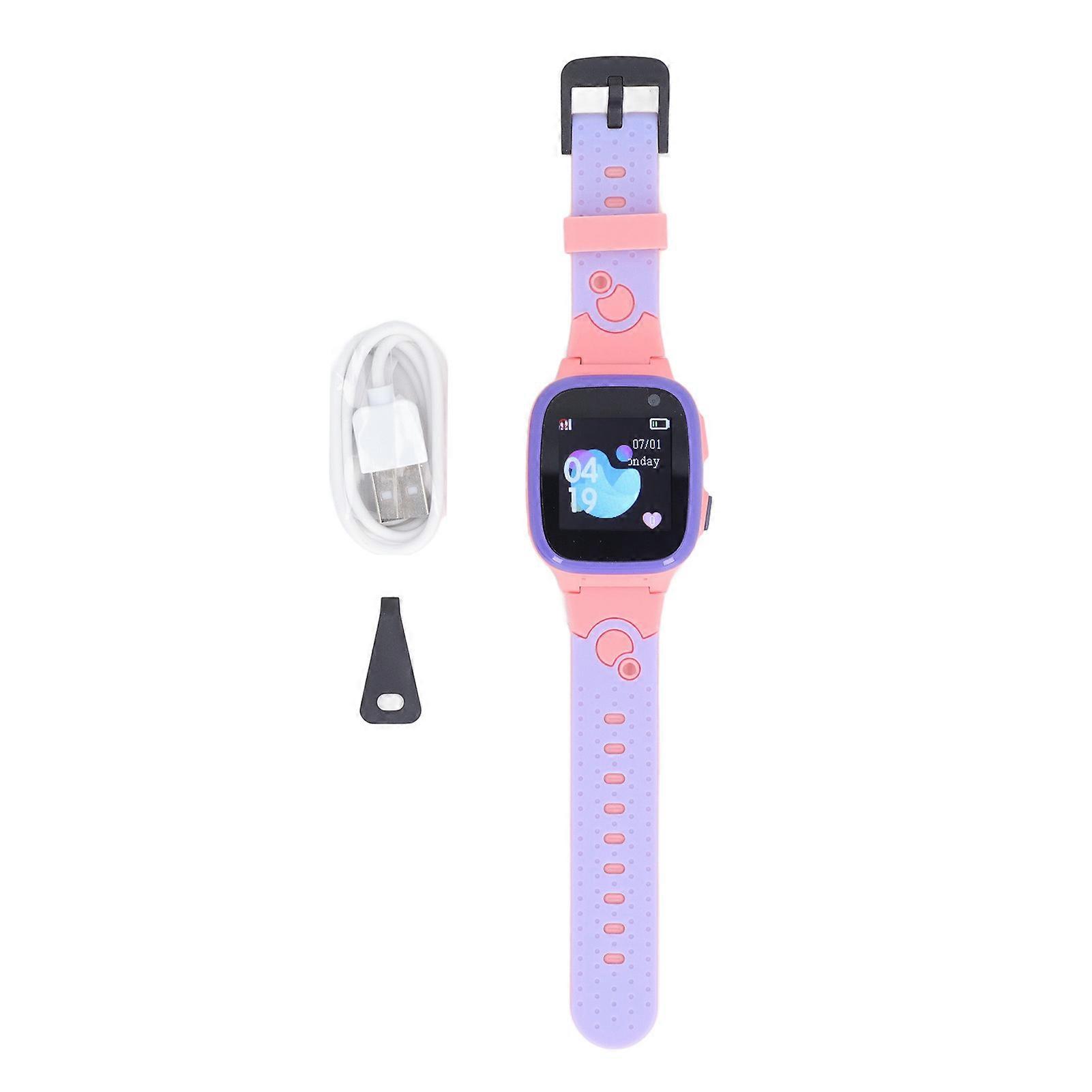 Kids Smart Watch with GPS Track Waterproof 2G SIM Card Phone Calling Text Messaging Smartwatch for Boys Girls Pink