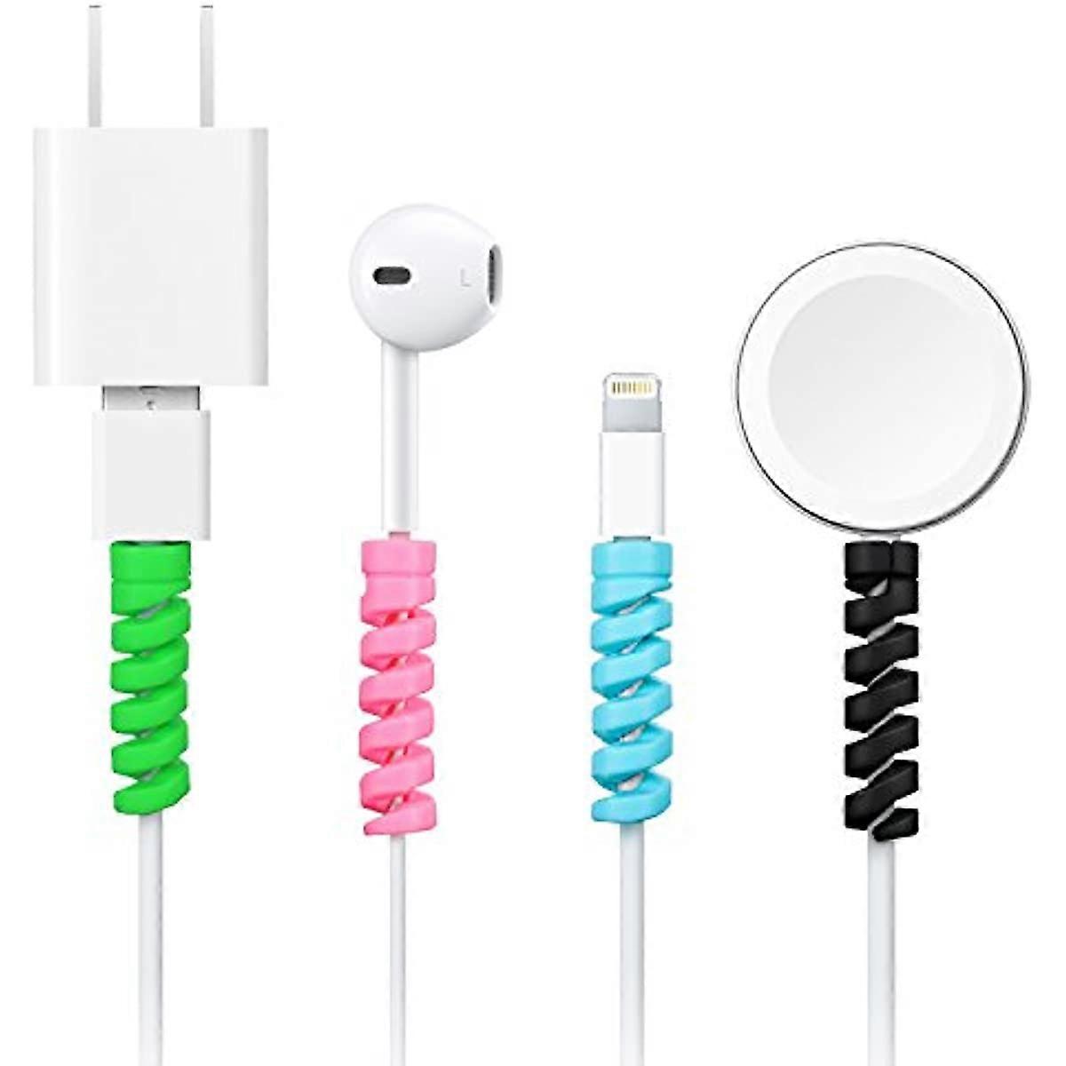 12 Pieces Type-C Charger Cable Saver  Flexible Silicone Micro USB Protector  Mouse Cable Protector