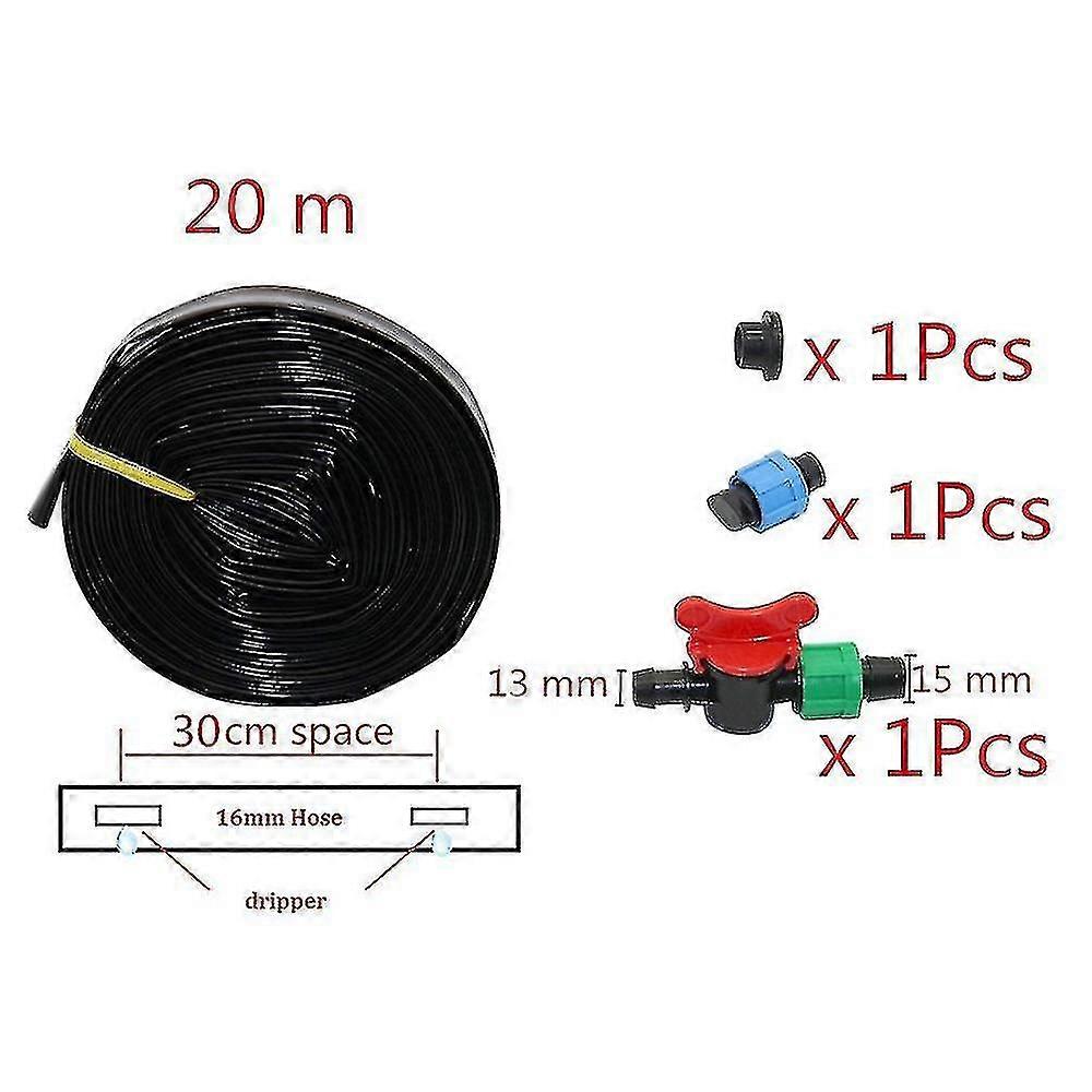 Agriculture 16mm Drip Tape Kit Drip Irrigation Belt Watering System Flat Streamline Soaker Hose 15/20/30cm Space Hose