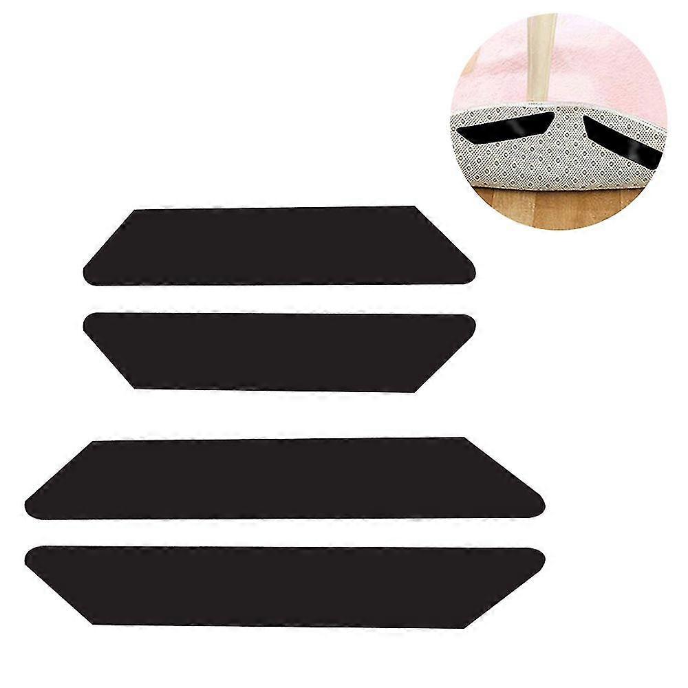 Rug Grippers, 16 Pcs Double Sided Washable Removable Anti Curling Corner Carpet Gripper, Non Slip Renewable Adhesive Rug Tape