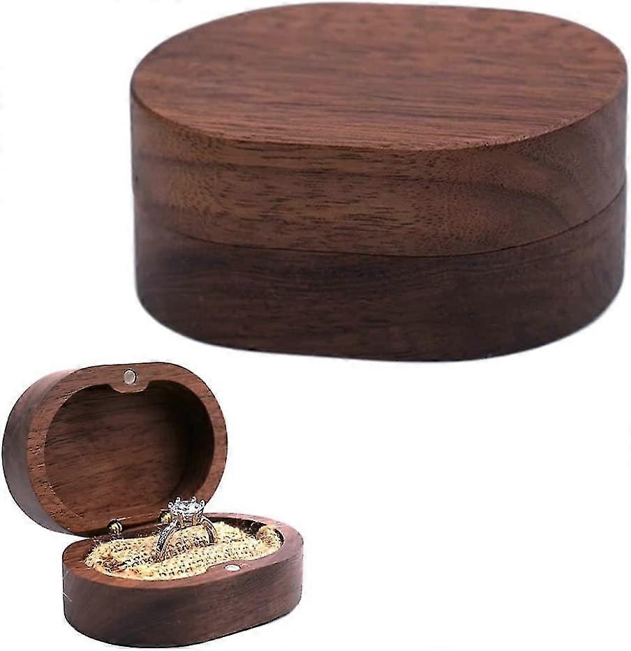 Wedding ring box, wooden holder