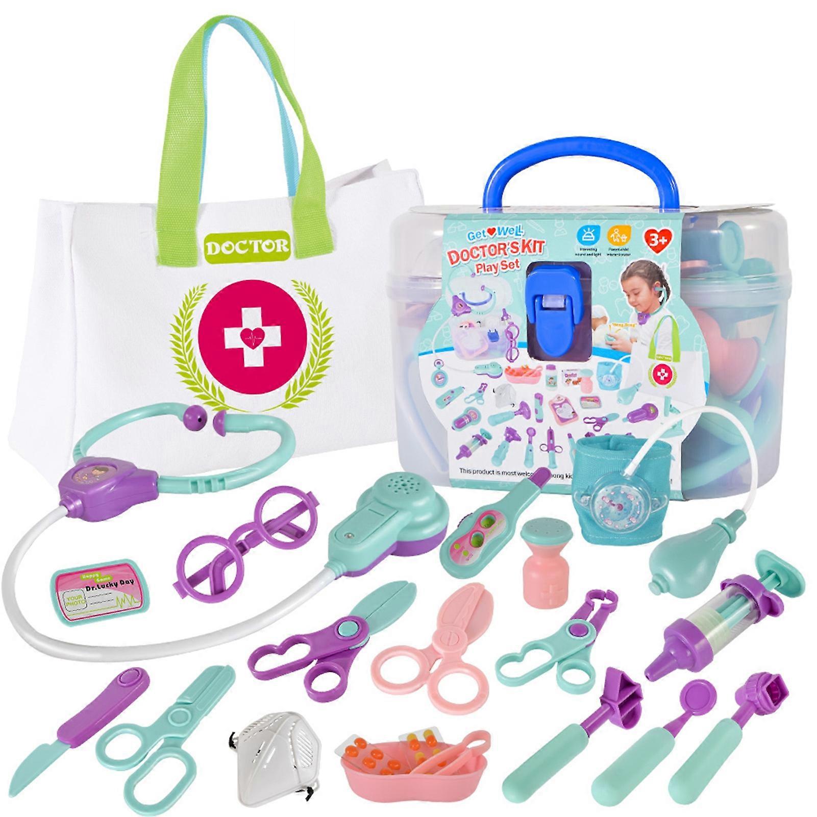 1Set Doctor Toys Colorful High Simulated Plastic Pretend Play Doctor Kit for Children KAESI