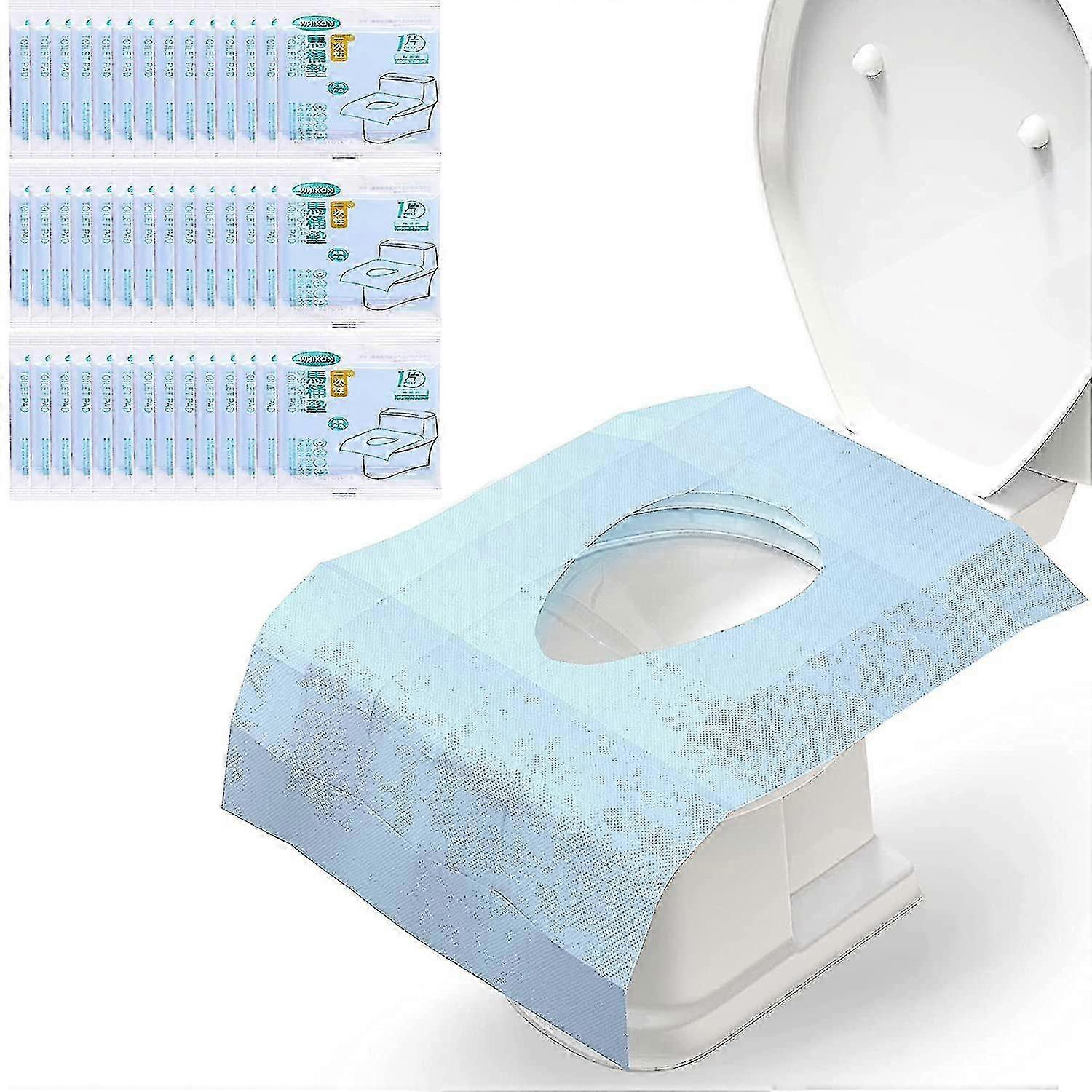 Housses de siège de toilette Jetable Extra Large Imperméable à l’eau, 30pack Toilette jetable Se
