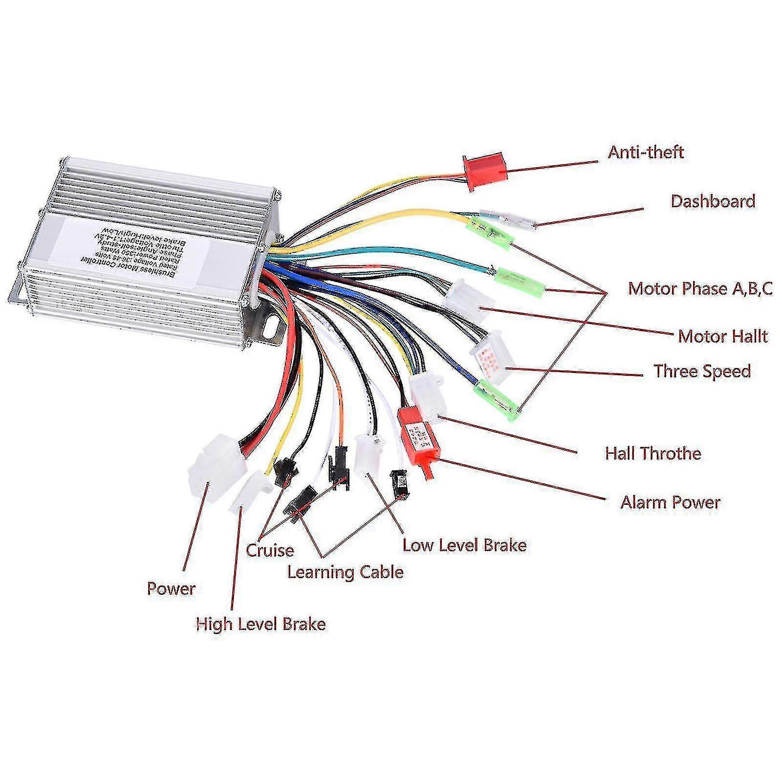 36v / 48v 350w elektrický E-bike Scooter Brushless Dc Motor Speed Controller