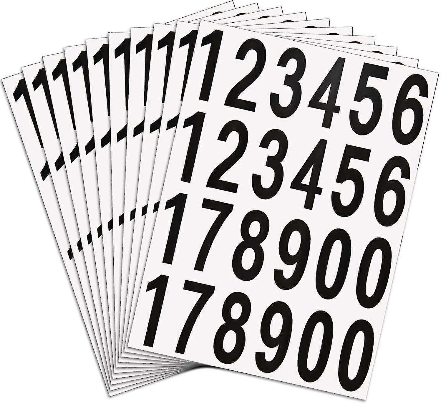10 Sheets 240 Pcs Numbers Stickers Mailbox Numbers Self Adhesive Vinyl Numbers For Residence, 2 Inch