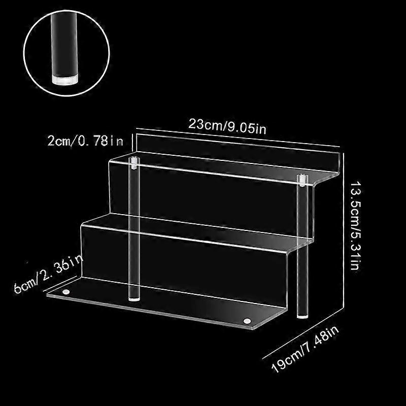 1Pc Transparent Storage Rack Doll Acrylic Cupcake 3-4 Tier Display Stand