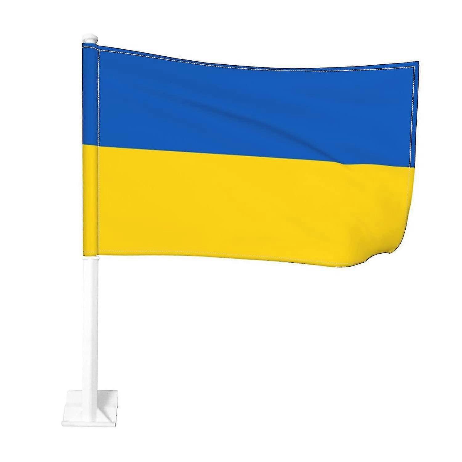 Flag Of Ukraine Car Flags 12x18 Inch Polyester Uv Protection Car Decoration Banner