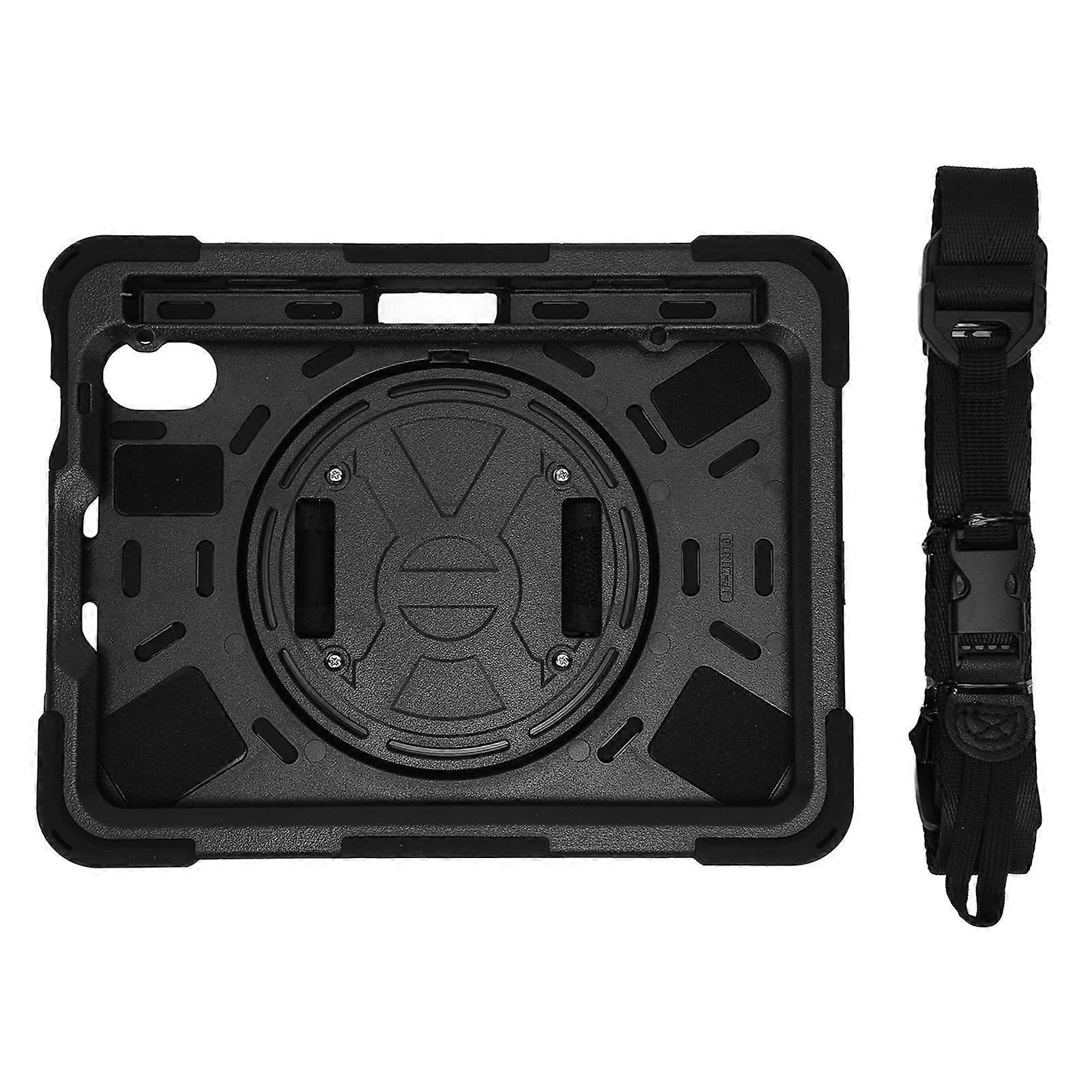 Tablet Protective Case for IOS Mini 6 3 Layer Drop Protection Tablet Case with Hand Strap Kickstand Shoulder Strap Black