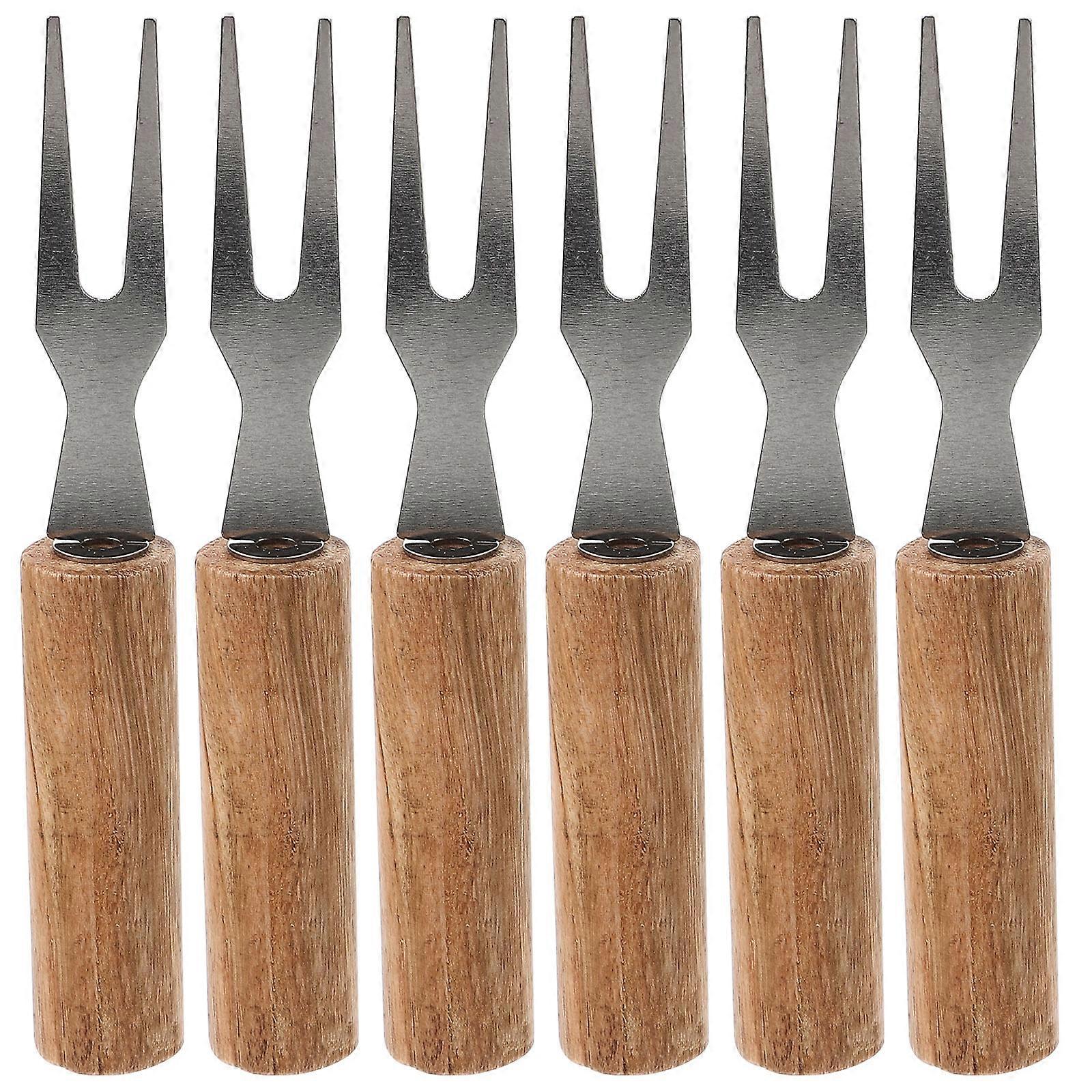 6 件烧烤玉米架可重复使用的烧烤叉防烫玉米叉烧烤工具