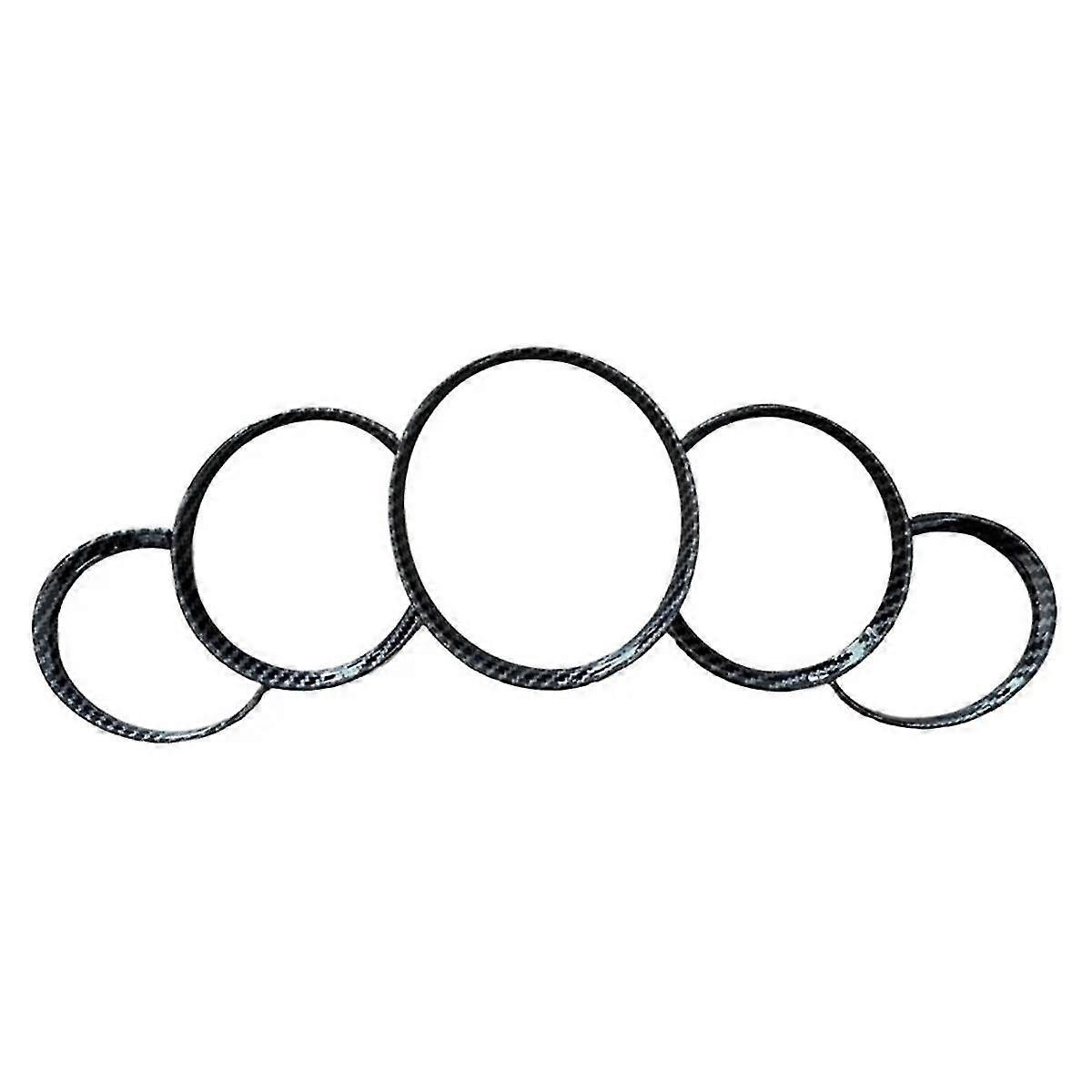 Abs Dashboard Instrument Panel Decorative Ring Cover Trims Sticker For Carbon Fiber Pattern