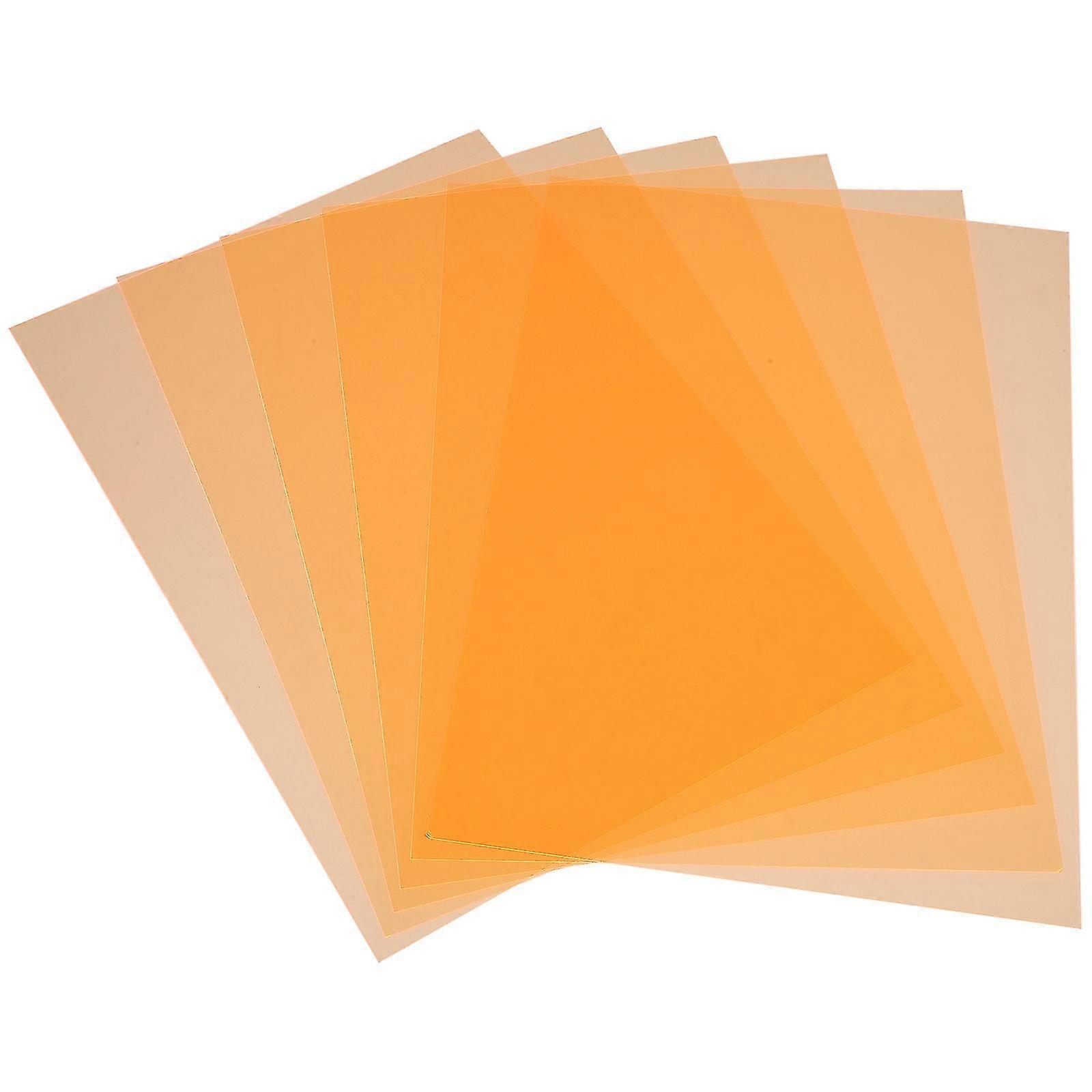 6pcs Light Diffuser Sheet Colored Light Gels Colored Sheets Light Gel Filter Sheet