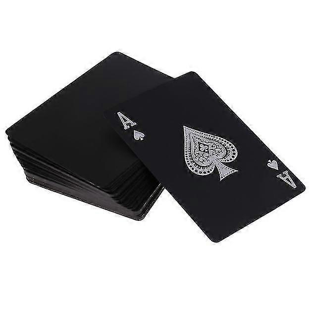 Black Waterproof Plastic Playing Cards