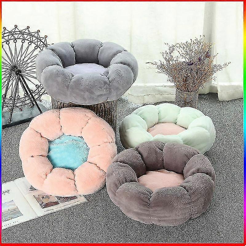 猫ベッド花形暖かい色ぬるまいのペットの猫のベッド子猫屋内猫ベッド#40cmグリーン