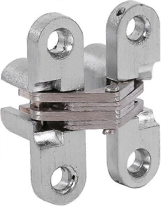 2 Pcs Zinc Alloy Concealed Invisible Hinge Folding Door Concealed Cross Concealed Hinges 43.7mm