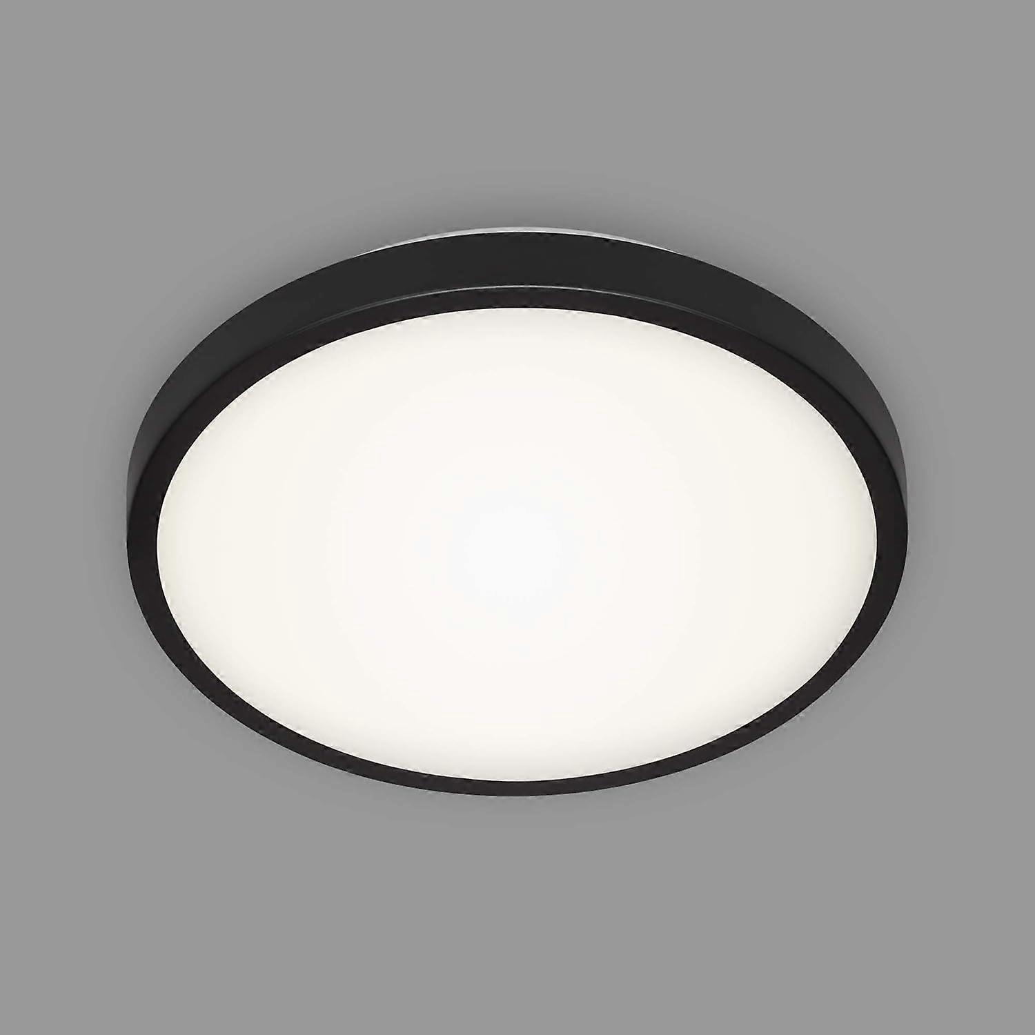 LED ceiling light, Ceiling light, 20W, Black,  23cm