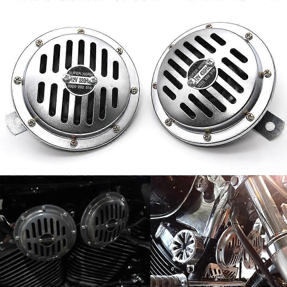 Ad Red/silver H Loud Electric Blast T Horn Kit 12v 115db For Cycle Car 2pcs/set Car Horn