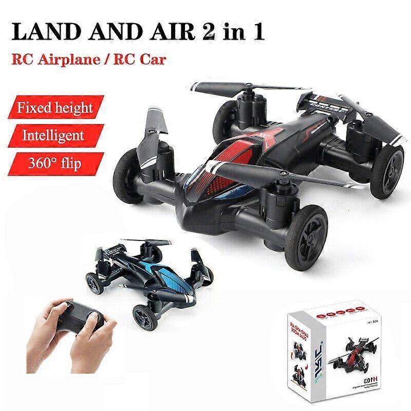 RC Land-Air Mini Drone Plane Aircraft Dual-Mode Four-Axis Remote Control Plane, 100% New
