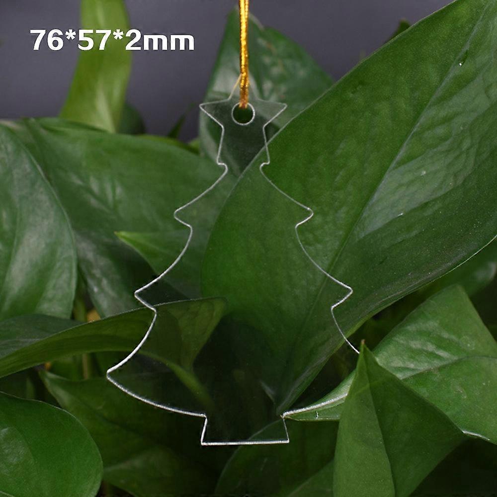 Clear Acrylic Baubles Christmas Decoration Tree Round Shape Hanging Baubles
