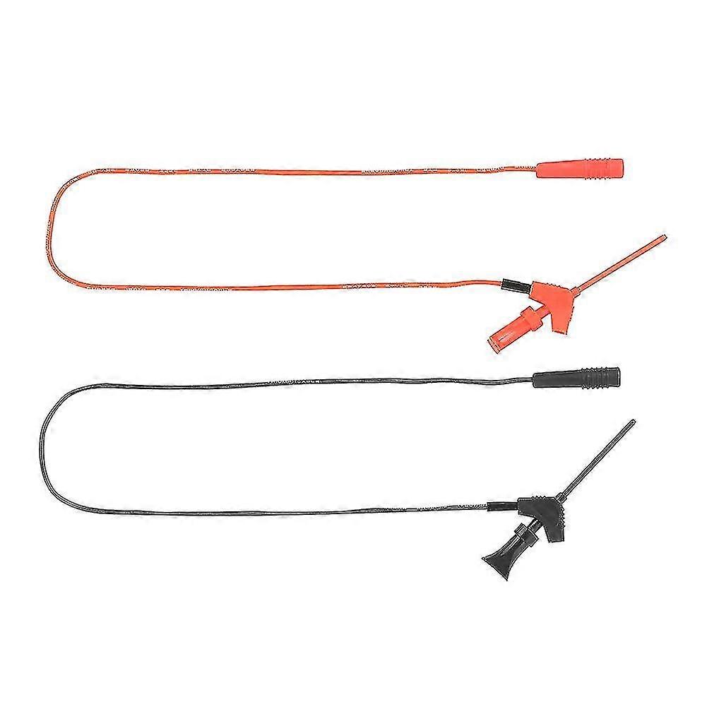 2pcs Black Red Banana Plug Socket Test Leads Test Clip Hook Set 2mm P1511b