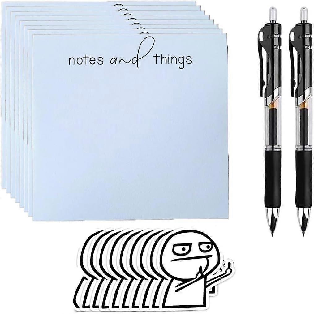 Quirky to Do List Notepad Set, Funny to Do List Daily Planner Sticky Notes Novelty Desk Accessory Office Supplies with Pen,Sticker -100 Pages