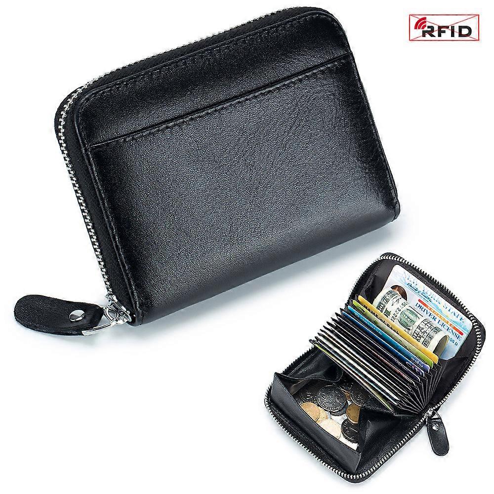 Men Wallets Small Genuine Leather Purses Large Capacity RFID Purses Soft