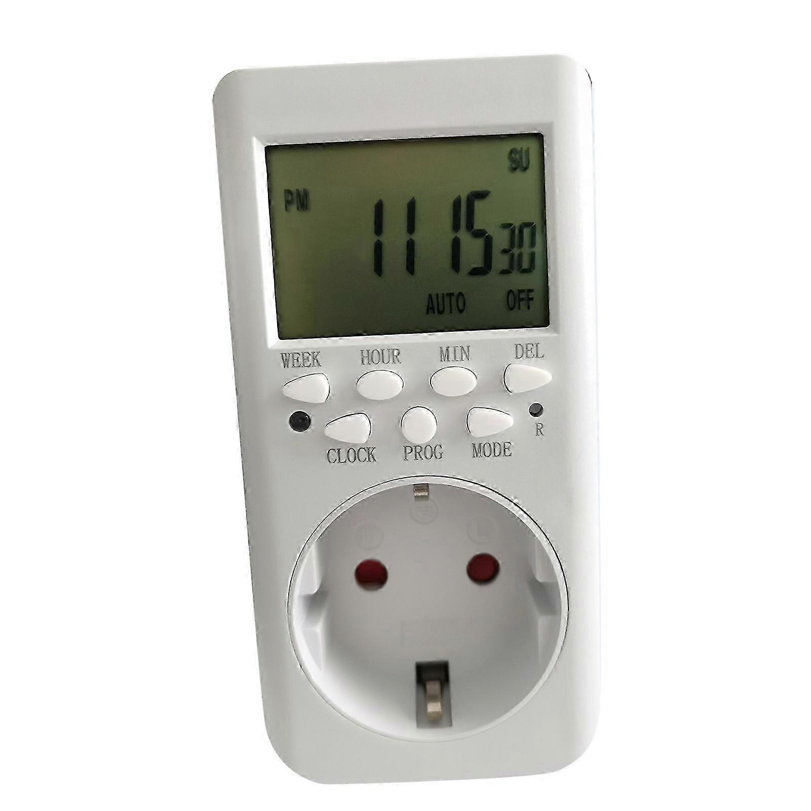 Electric 24 Hour Programmable Indoor Outlet Timer for Lights EU Plug 230V