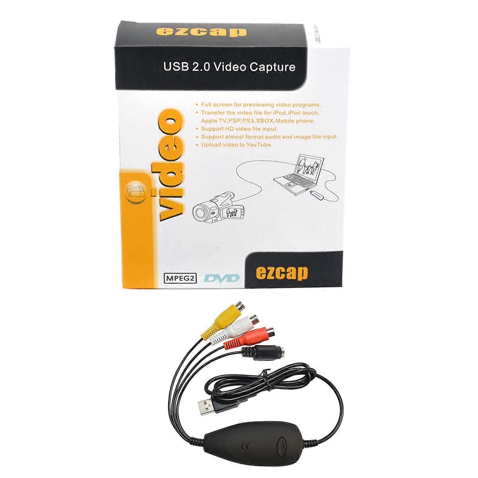 Ezcap172 USB Video Grabber Capture Converter Adattatore VHS Videoregistratore DVD Videocamera per sistemi Windows 10