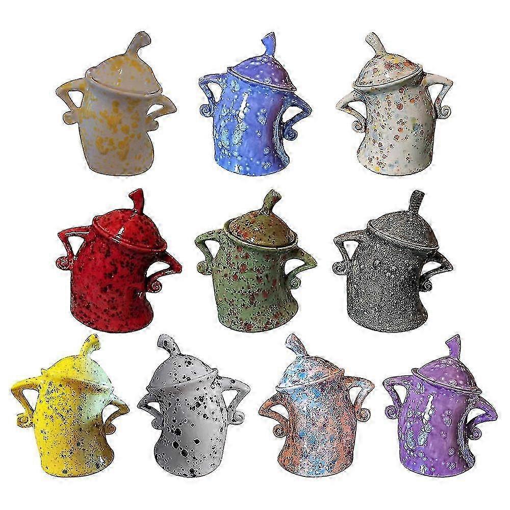 علبة مع الموقف الإبداعية كأس أكواب الجرار الغذائية للمطبخ حاوية التخزين مع غطاء محكم زينة عيد الميلاد