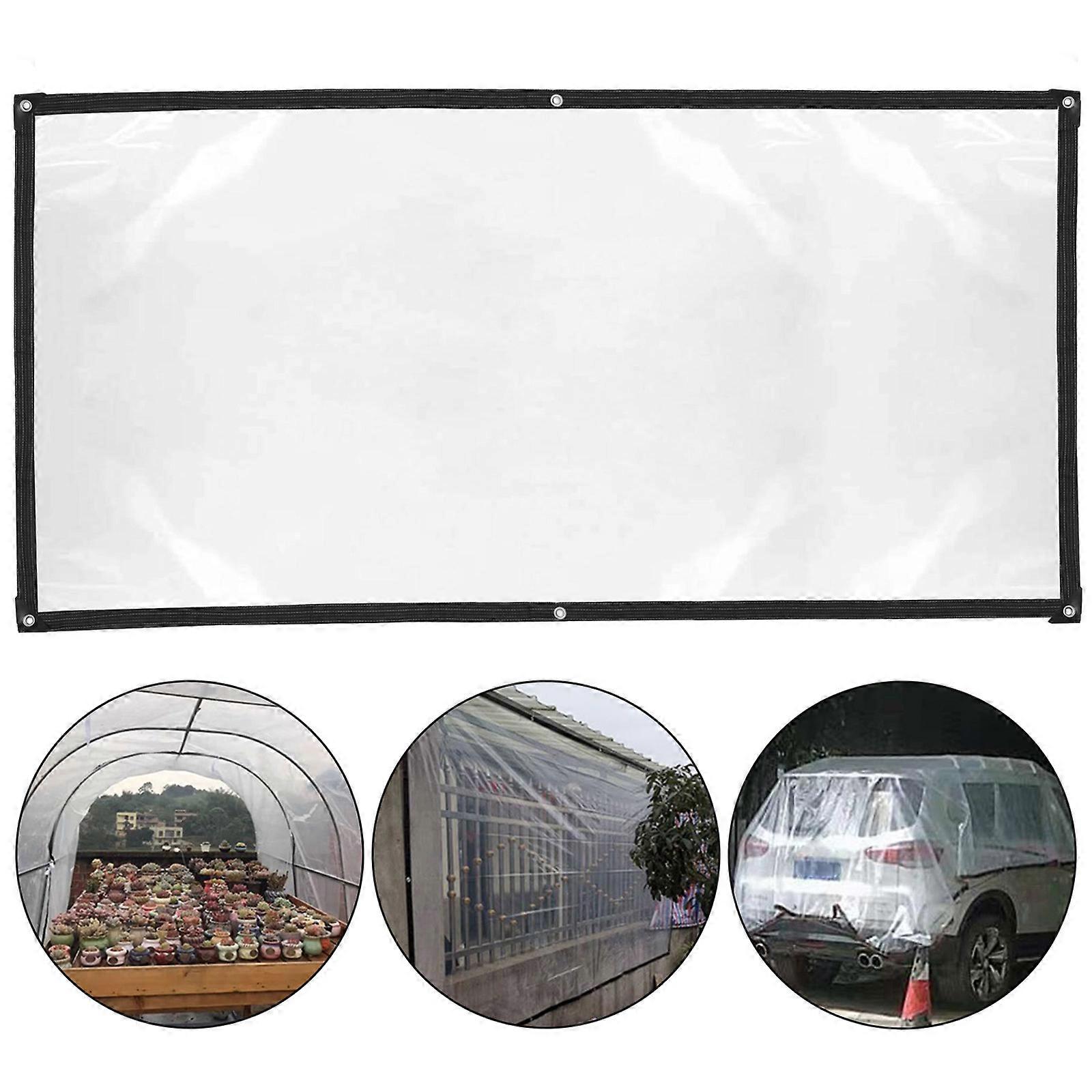 שקוף עמיד למים כיסוי עיבוי ברזנט יריעות פלסטיק ברזנט בידוד אנטי אייג'ינג כבד ברזנט PE עם חבל אלסטי, 50% הצעה