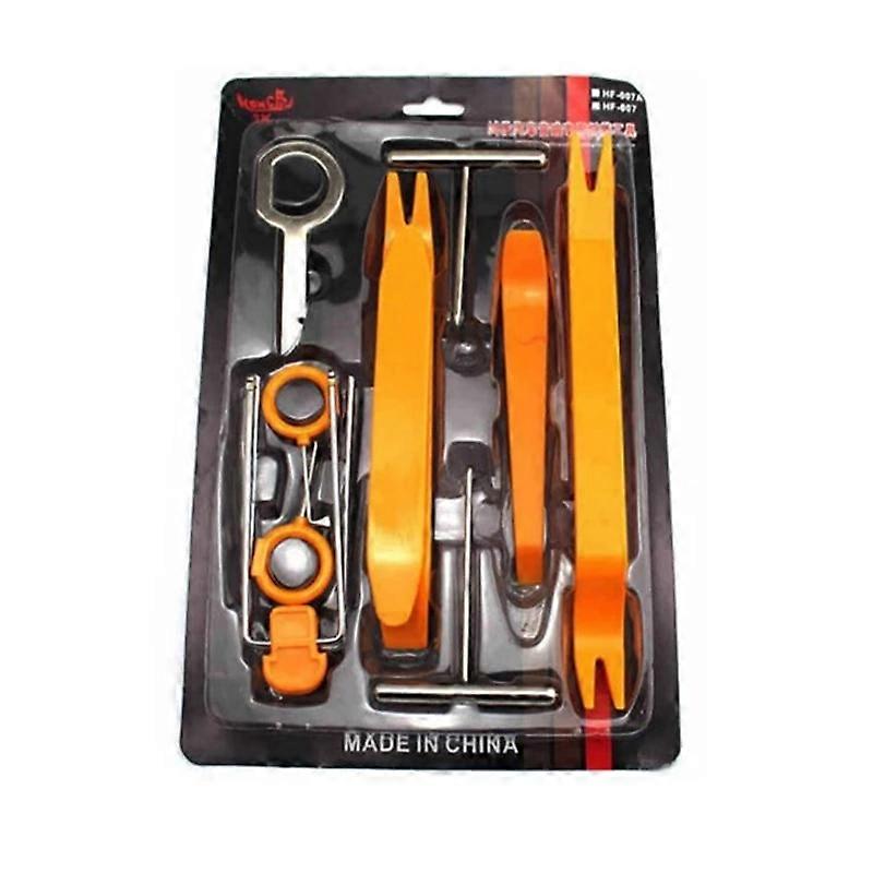 12 Pcs Car Radio Door Clip Panel Trim Dash Audio Removal Open Installer Pry Tool for Auto Vehicle for Audio Removal Pry