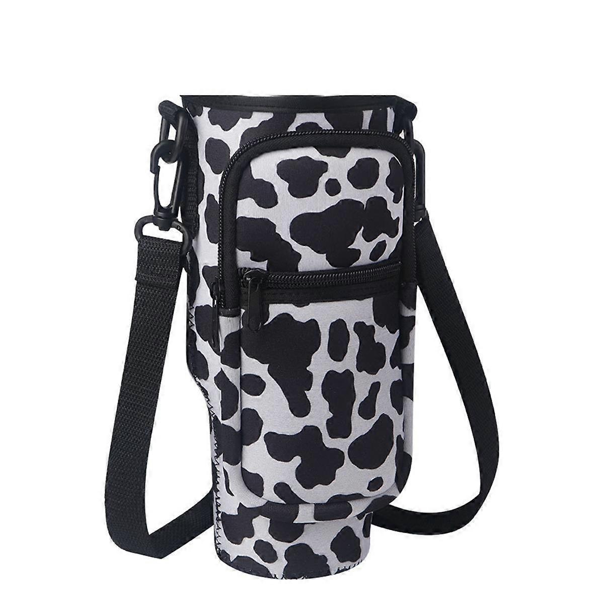 Water Bottle Carrier Bag for 40oz Tumbler Simple Modern Tumbler with Handle,with Adjustable Shoulder Strap,B