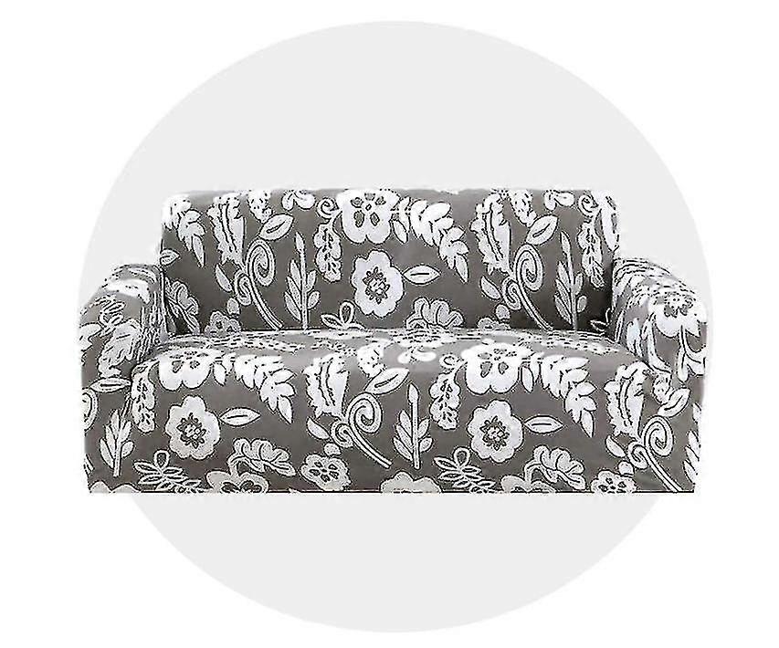 Sofa Covers Stretch Settee Couch Cover Patterned Slipcovers 2 Seater(grey)