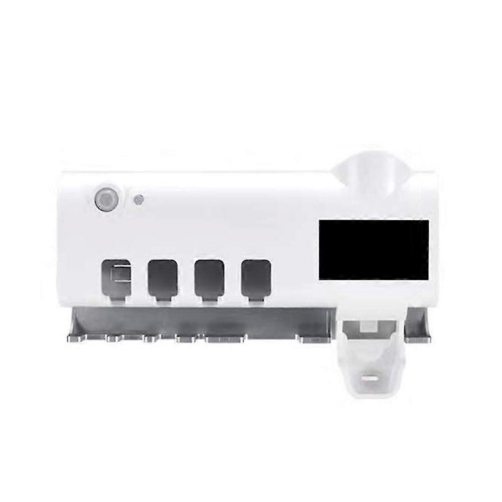 Solar Uv Toothbrush Cleaner Wall Mounted No Punch Automatic Toothpaste Dispenser