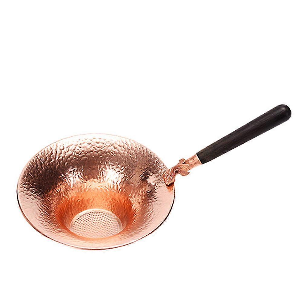 1Pc Wooden Handle Tea Strainer Practical Copper Tea Infuser (Assorted Color)