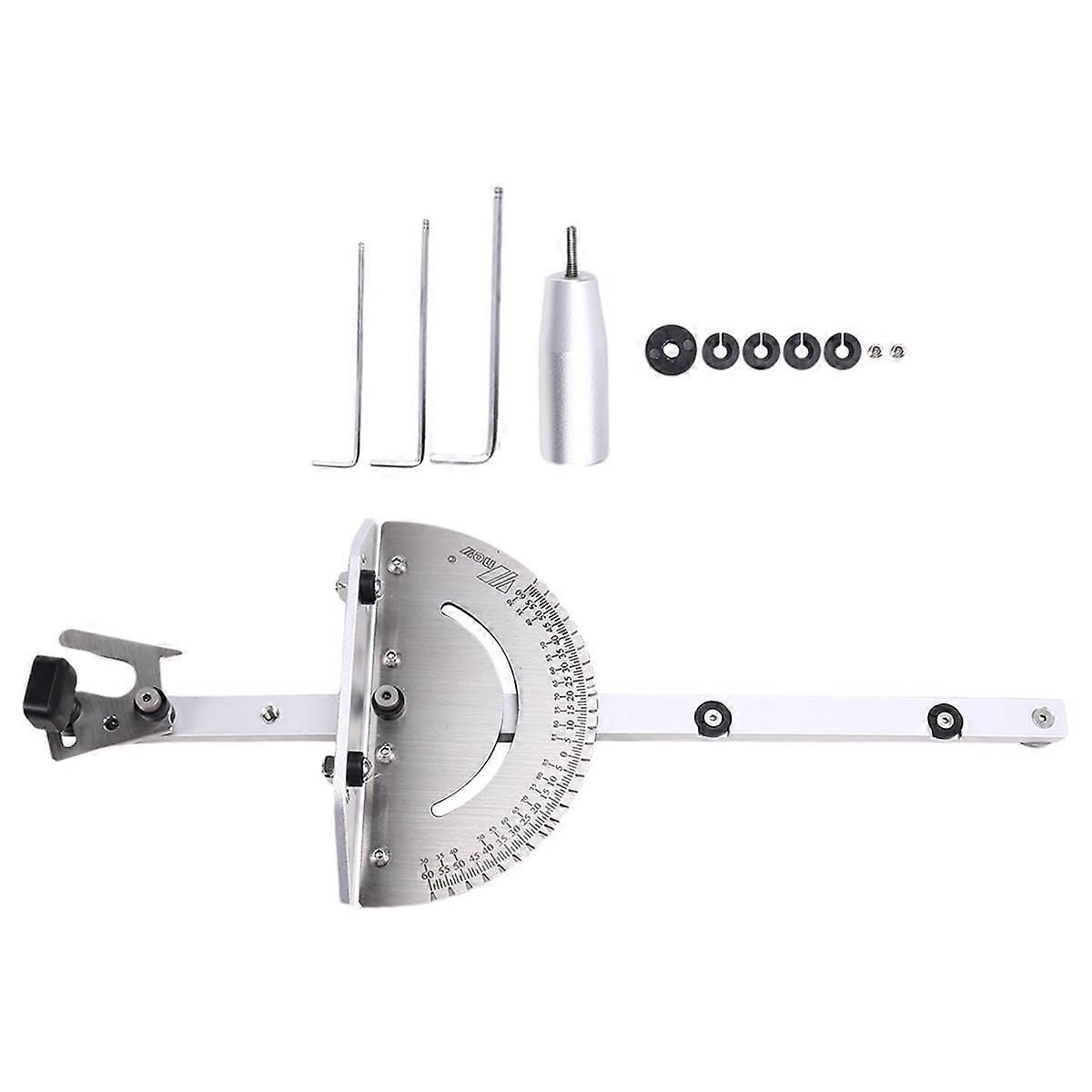 Miter Gauge Aluminum Handle Table Saw Router Miter Gauge Sawing Assembly Ruler Woodworking Tools