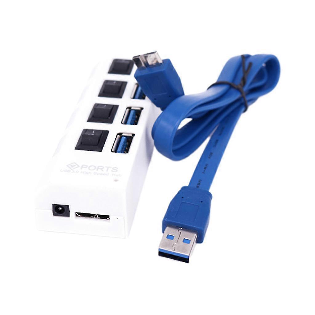 USB 3.0 Hub Multi USB 4 Port Power Adapter Multi Ports Splitter for Extender