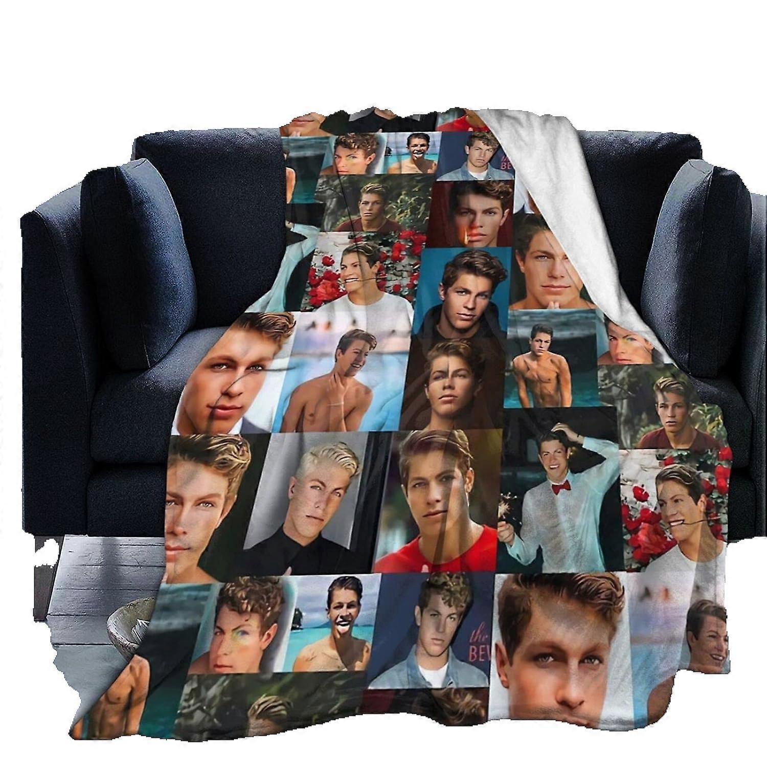 Ben Azelart Soft and Comfortable Warm Fleece Blanket for Sofa,Office Bed car Camp Couch Cozy Fluffy Plush Throw Blankets Beach Blanket-d71-R1981