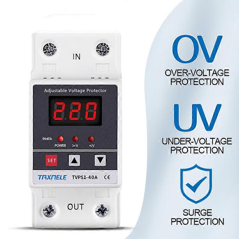 Electronic Load Limit Automatic Controller 2P 2a~32A Current Limiter 230VAC power Circuit protection