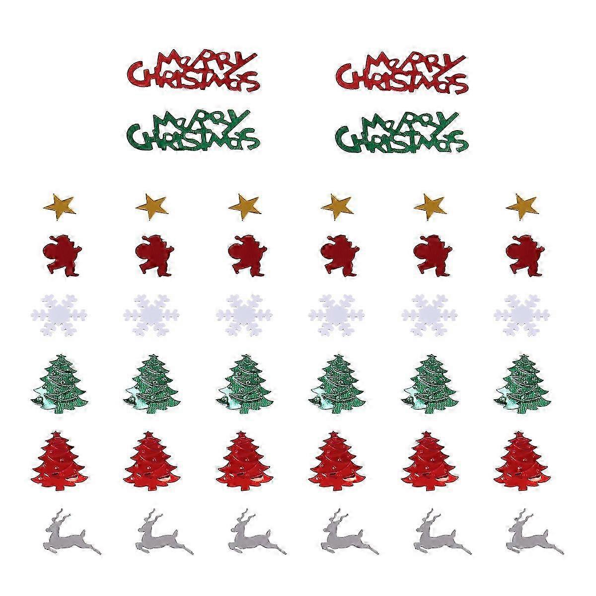 2 Package Christmas Sequins Colorful Confetti Diy Accessory (mixed Style)